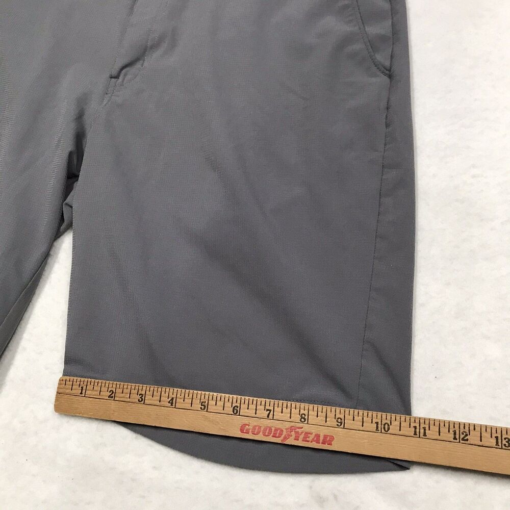 TRAVIS MATHEW Starnes Golf Shorts Men 36 Gray Performance Rip Stop Stretch Chino - Picture 7 of 11